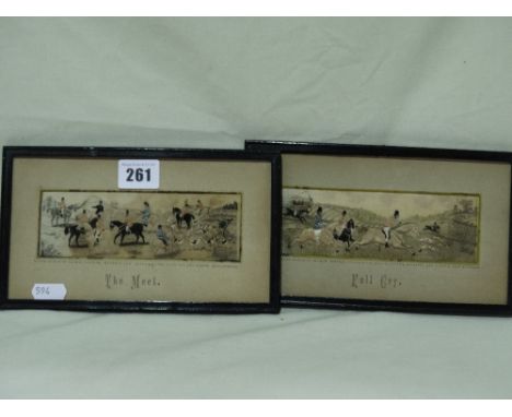 Two Stevengraph Silk Woven Pictures "The Meet" And "Full Cry"