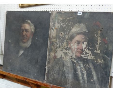 Three 19th Century Oil On Canvas Portrait Studies