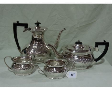 A 20th Century Four Piece Plated Tea Service