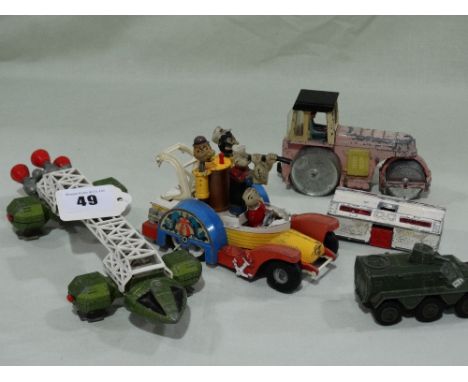 A Corgi Toys Popeye Paddle Wagon Together With Other Diecast Metal Vehicles