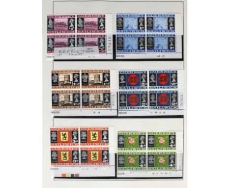 Philately interest - A comprehensive collection of mint Guernsey stamps comprising blocks, pairs, singles, dating 1969 throug