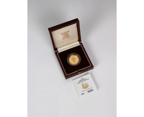 Elizabeth II Britannia Gold Proof Twenty Five Pounds (£25) 1997 obverse, Queen Elizabeth II portrait, reverse, The Charioteer