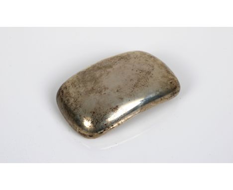 A Victorian silver snuff box over stamped, James Deakin &amp; Sons, Birmingham, 1899, of curved oblong form, having central h