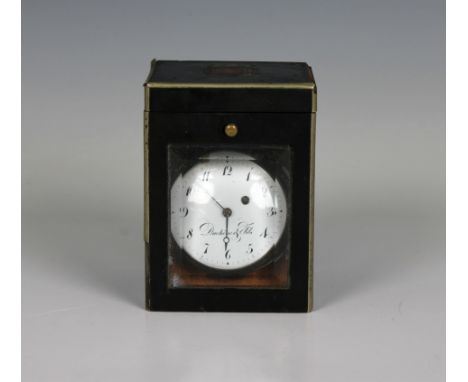 Duchene Et Fils chiming pocket watch movement for restoration / repair the white enamel dial with black Roman numerals and ha