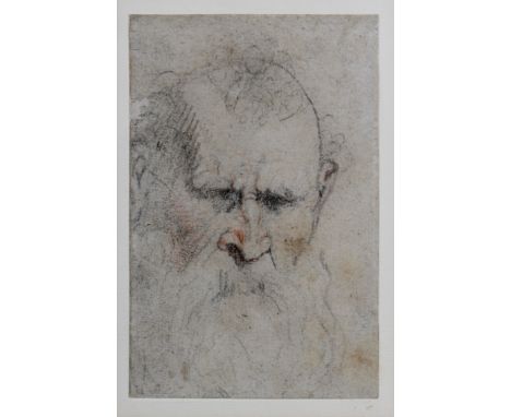 Circle of Sir Peter Paul Rubens (Flemish, 1577-1640). Four drawings of heads of bearded men. (A) Head of a Squinting Bearded 