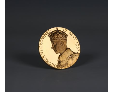 Gold Medal - Royal mint - Great Britain George VI (1937-1952) Coronation large official gold medal, by Percy Metcalfe for Roy