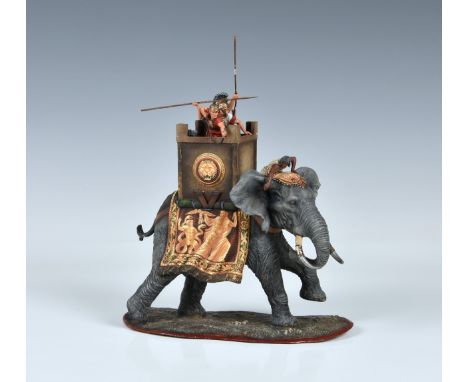 Aero Art - The St. Petersburg Collection - 54mm hand painted Carthaginian War Elephant centrepiece overall height 7½in. (19cm