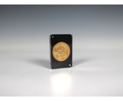 A Queen Victoria 1887 22ct gold Quintuple Sovereign featuring the Jubilee Portrait of Queen Victoria to the front and St Geor