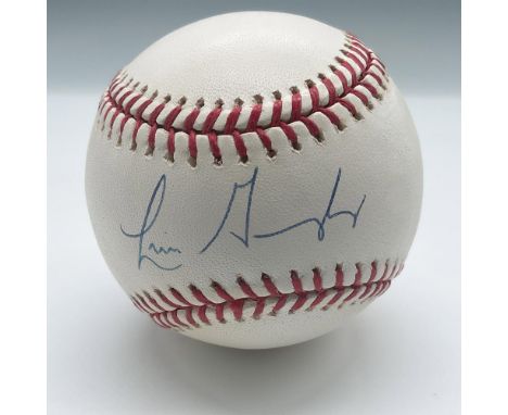 This Rawlings MLB Baseball is signed by Luis Gonzales. Certificate of Authenticity from Tristar included. This item comes wit