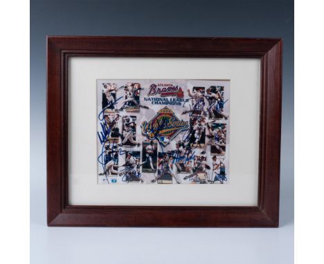 This color photo montage of star players is also signed by the players featured. This item is framed with mat, sight size 9.5