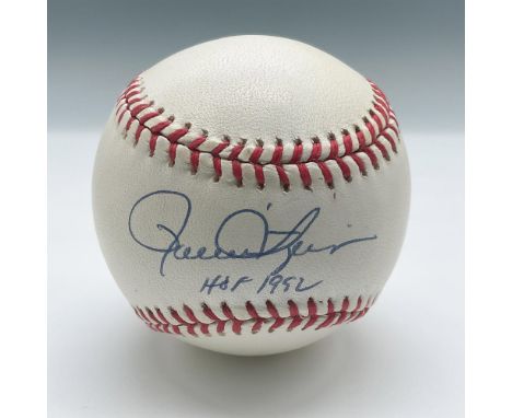 This official AL baseball is signed by Hall of Famer Rollie Fingers. Certificate of Authenticity from B&amp;J collectibles in