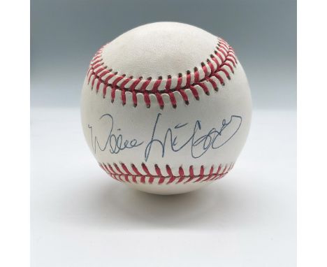 This official NL baseball is signed by Hall of Famer Willie McCovey. Certificate of Authenticity from Just Rookies II include