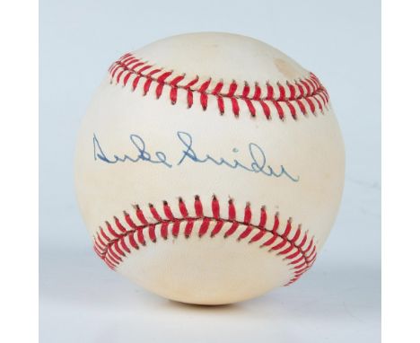 This is an official National League baseball signed in blue ink by Hall of Famer Duke Snider. Certificate of Authenticity fro