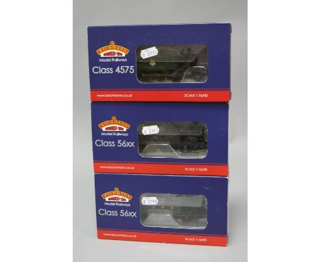 THREE BOXED BACHMANN OO GAUGE TANK LOCOMOTIVES OF G.W.R. ORIGIN, 'Prarie' No.4585, in B.R. green livery (32-140) and Class 56