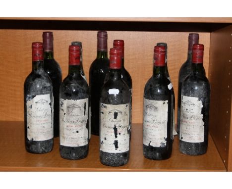 SIX BOTTLES OF CHATEAU FOURCAS DUPRE, LISTRAC-MEDOC 1982 VINTAGE, (outstanding year) sediment deposits to cork, together with