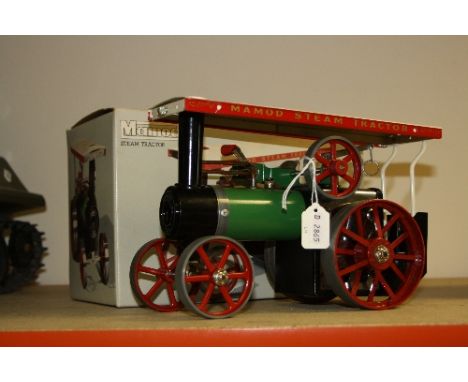A BOXED MAMOD LIVE STEAM TRACTION ENGINE, No.TE1A, not tested, appears complete with accessories, box complete with packing p