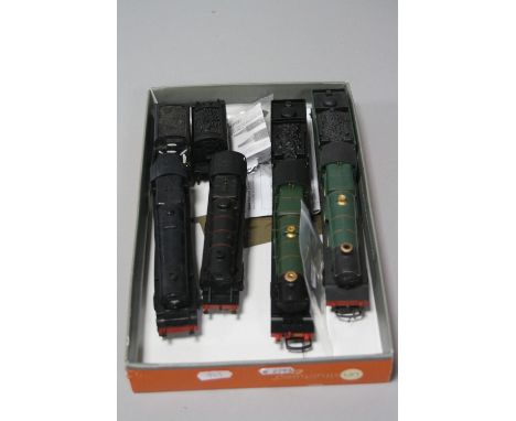 FOUR UNBOXED OO GAUGE LOCOMOTIVES, Bachmann Class 4 No.75059 (31-100A), in B.R. black livery, Hornby 'Castle' Class 'Llantili