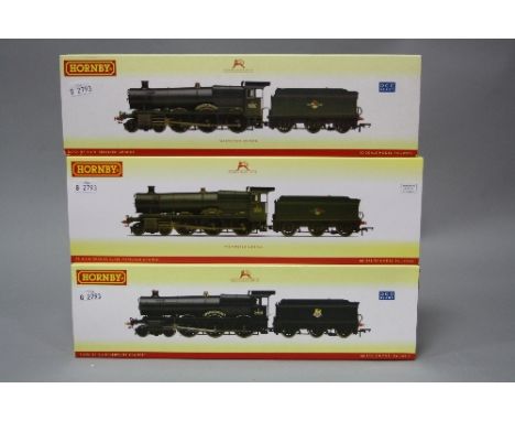 THREE BOXED HORNBY RAILWAYS OO GAUGE GRANGE CLASS LOCOMOTIVES, 'Paviland Grange' No.6845 (R3019), 'Resolven Grange' No.6869 (