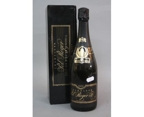 ONE BOTTLE OF POL ROGER CUVEE SIR WINSTON CHURCHILL 1979 VINTAGE CHAMPAGNE, in a presentation box (excellent condition)