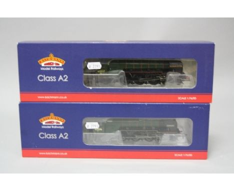 TWO BOXED BACHMANN CLASS A2 LOCOMOTIVES, 'Trimbrush' No.60536 (31-531) and 'Bachelors Button' No.60537 (31-526), both in B.R.
