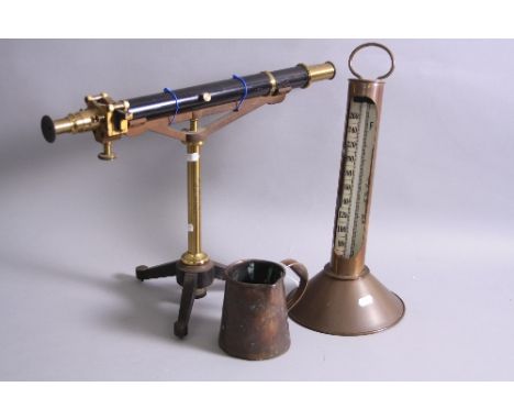 A FRANZ SCHMIDT & HAENSCH OF BERLIN SACCHARIMETER, No.3890, brass, iron and black lacquered finish, approximate height 36.5cm