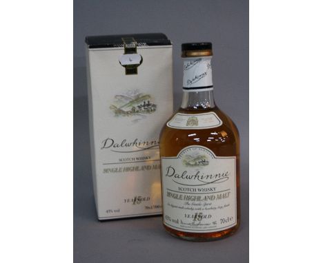 A BOTTLE OF DALWHINNIE SINGLE HIGHLAND MALT, 15 year old Scotch Whisky, fill level to shoulder, 70cl. 43% vol