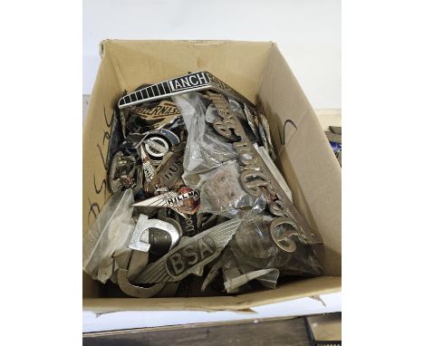 Large Collection of Metal Car name plates, to include Frazernash, MG and others.