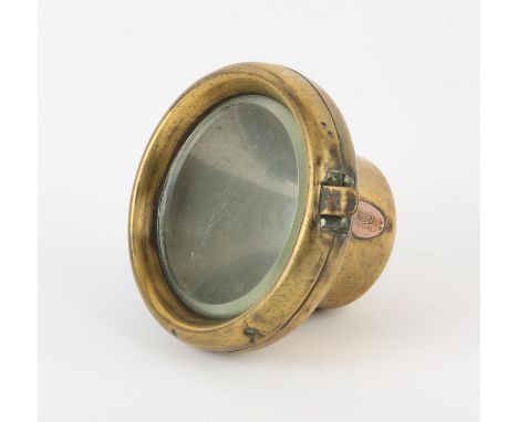 C.A. Vandervell & Co, London, Vintage Veteran brass car light, lacking bulb, with registered number 542139