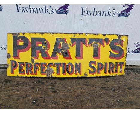 A Prats Perfection enamel advertising sign.