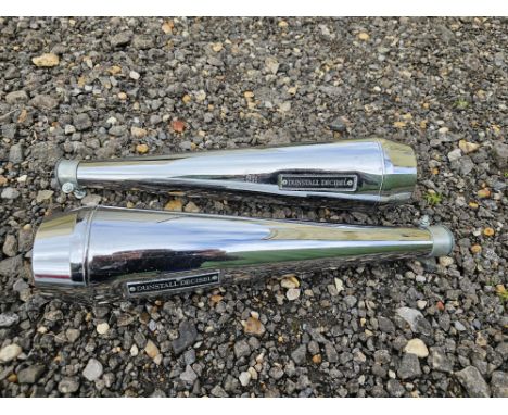 Dunstall Decibel chrome plated Motor Cycle exhausts(2) and other car/motor cycle parts. 