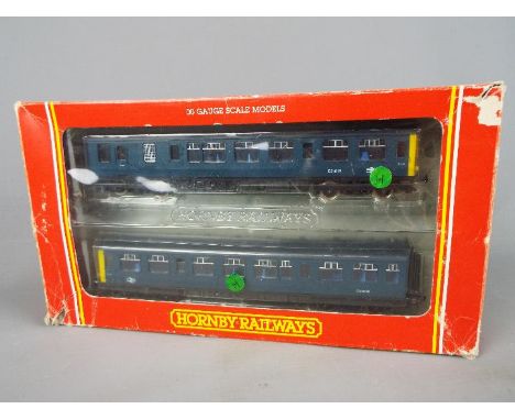 Model Railways - Hornby OO gauge two-car DMU class 110, blue livery, appears excellent in good window box  # R 267