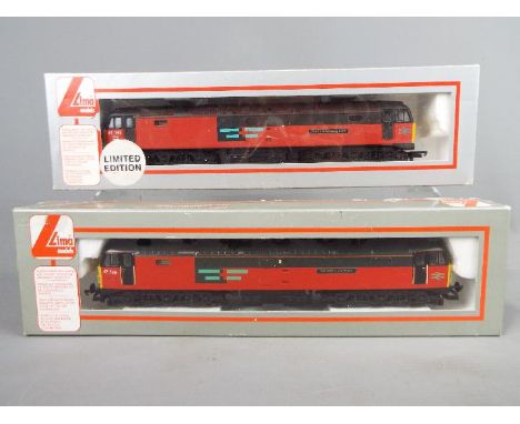 Model Railways - two Lima OO gauge class 47 diesel electric locomotives comprising 'Atlantic College' op no 47 749 and 'The E