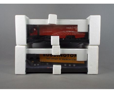 Corgi - A boxed pair of Corgi 1:50 scale 'Modern Trucks'. Lot contains #75501 Leyland DAF Box Trailer - Parcelforce; #75202 E