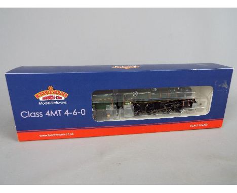 Bachmann Branch Line - an OO gauge class 4MT locomotive and tender 8DCC, 4-6-0 BR green livery op no 75069, # 31-116, appears