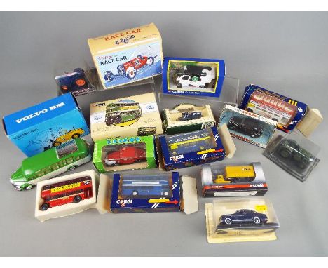 Lledo, Schylling, NZG, Corgi, Eligor, and Others - A collection of 15 predominately boxed diecast and tinplate model vehicles