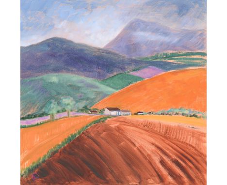 Kathleen Crow ROI (1920-2021) - Towards the Hills, monogram lower left, oil on canvas, 40 x 50cm, unframed and another landsc