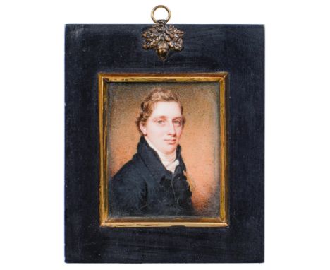 William John Thomson (1771-1845) - Portrait Miniature of William Alexander Cunningham, in a white stock and black coat, signe