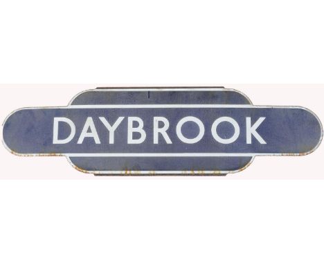 Railwayana. An enamel DAYBROOK totem sign, 91cm l  