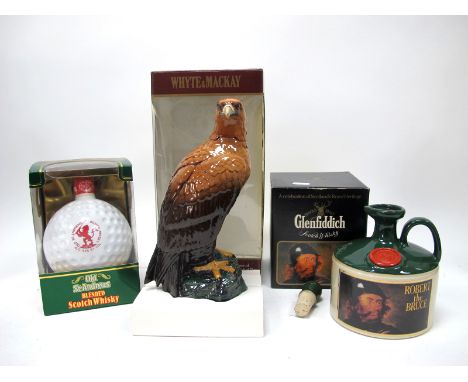 Whisky - Old St Andrews Blended Scotch Whisky The Golf Ball, boxed; Whyte &amp; Mackay Royal Doulton Ceramics Scottish Birds 