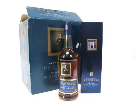Whisky - Six Bottle Case of Premiers Finest Blended Scotch Whisky Fifteen Years Old, Prime Ministers of Great Britain, 70cl, 