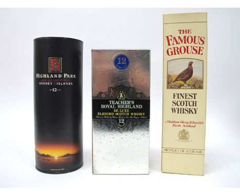 Whisky - Highland Part Orkney Islands Single  Malt Scotch Whisky Aged 12 Years, 70cl, 40% Vol, in carton; Teacher's Royal Hig