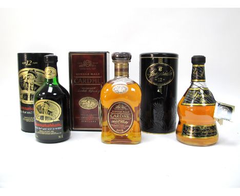 Whisky - Bunnahahain Single Islay Scotch Whisky Aged 12 Years, 70cl, 40% Vol, in carton; Speyside Pure Malt Scotch Whisky Age