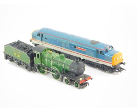 A Hornby OO-gauge BR Co-Co diesel 'Mary Queen of Sctots' locomotive, Class 37, R286, boxed, and a Lima Southern 1756, green l