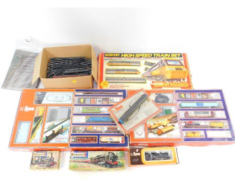 Hornby &amp; Lima OO gauge train sets, incomplete, including a Hornby high speed train set, Inter City 125, Lima sets 1107A &