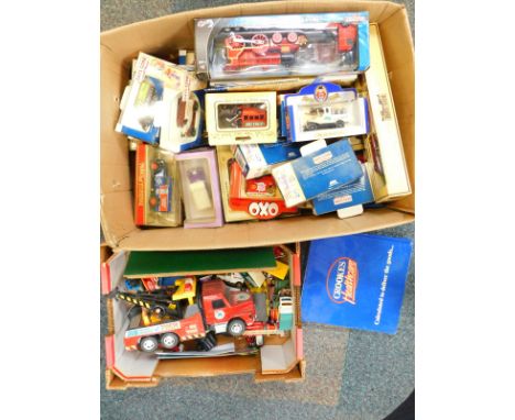 Days Gone By, Oxford and other die cast vintage trucks, buses and cars, boxed and unboxed. (2 boxes)