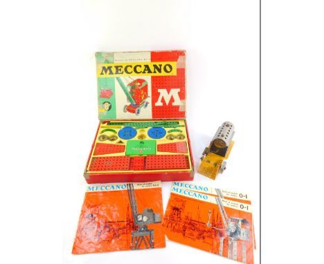 A Meccano boxed set, number 6, together with a Meccano steam engine. (2)