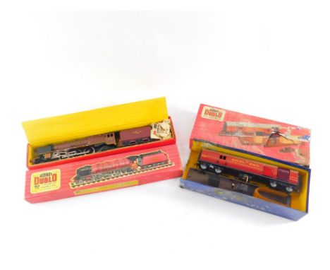 A Hornby OO TPO mail van set, 2400, together with a locomotive and tender 'City of Lincoln', LMR red livery, 4-6-2, 46245, bo