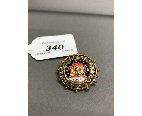 18CT ENAMEL BROOCH (7.4G) PAUL PALMER