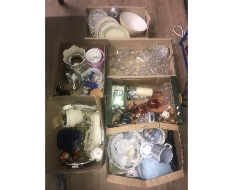 6 BOXES ASSORTED WARE INCLUDING HORNSEA TAPESTRY WARE