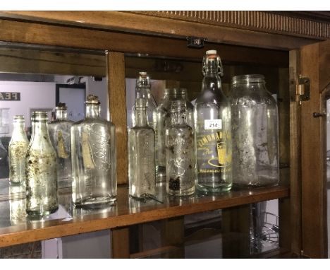 6 ANTIQUE VINTAGE BOTTLES INCLUDING HP SAUCE